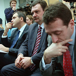 Фото: Леонид Меламед, Сергей Солдатенков, Александр Изосимов едины перед рынком и регулятором