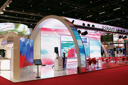 Российский стенд на ITU Telecom World’2009 стал одним из самых крупных и ярких. Многие зарубежные участники живо обсуждали широкий масштаб участия России в женевской выставке