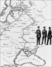 Телеграфная сеть России. 1853 год